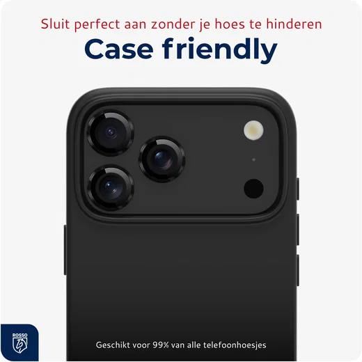 Rosso iPhone 17 Pro / 17 Pro Max Camera Frame Protector Zwart afbeelding 3