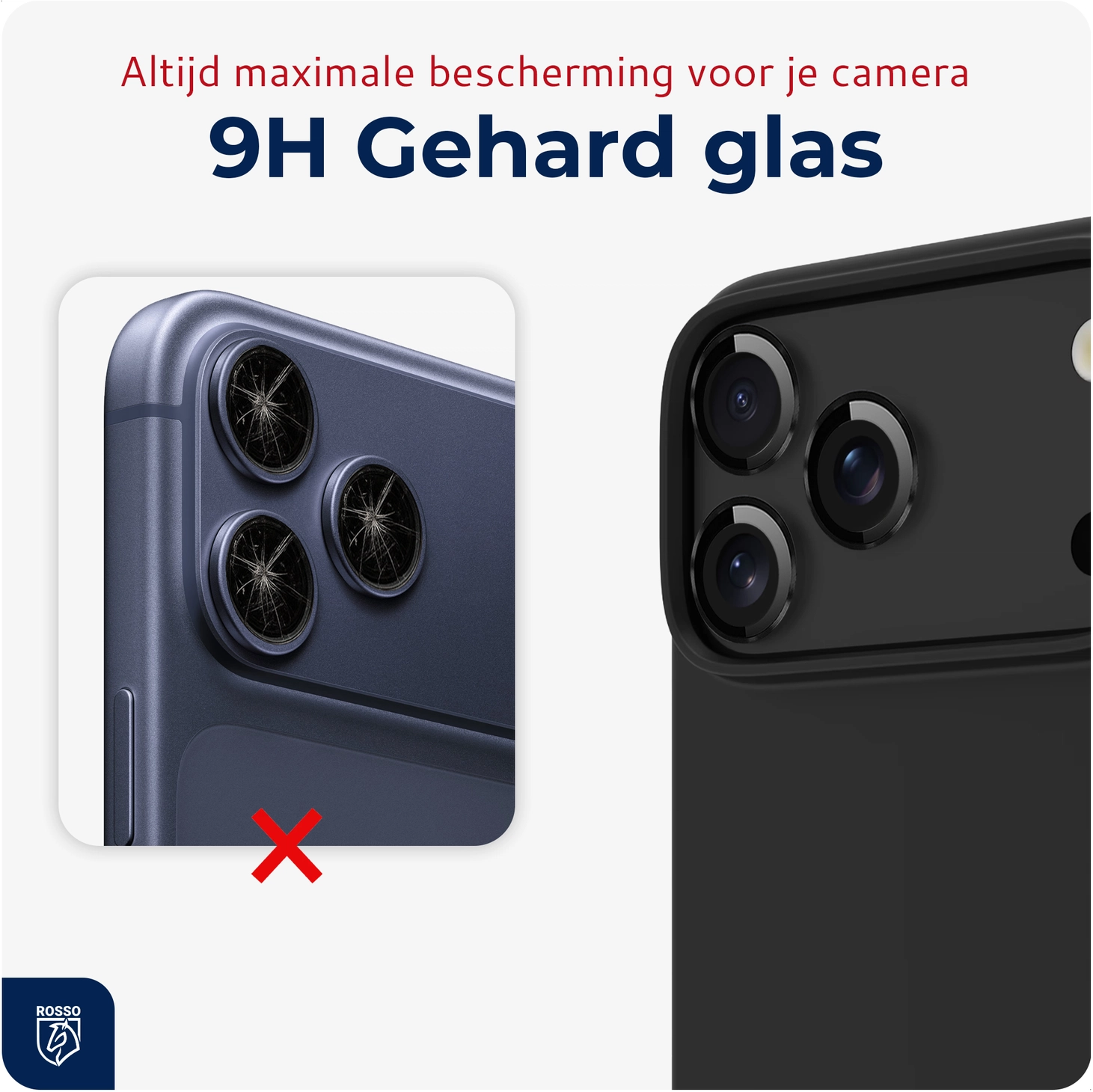 Rosso iPhone 17 Pro / 17 Pro Max Camera Frame Protector Zwart afbeelding 5
