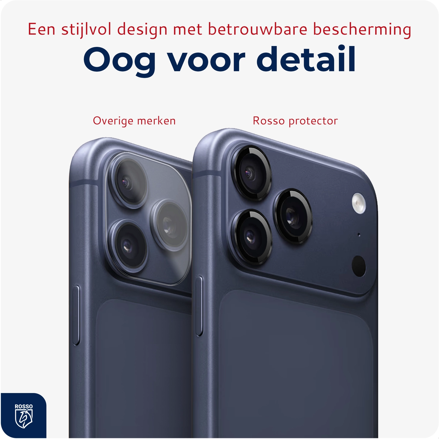 Rosso iPhone 17 Pro / 17 Pro Max Camera Frame Protector Zwart afbeelding 7