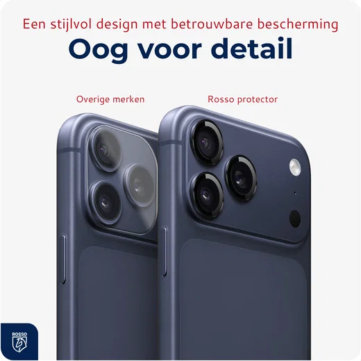 Rosso iPhone 17 Pro / 17 Pro Max Camera Frame Protector Zwart afbeelding 7