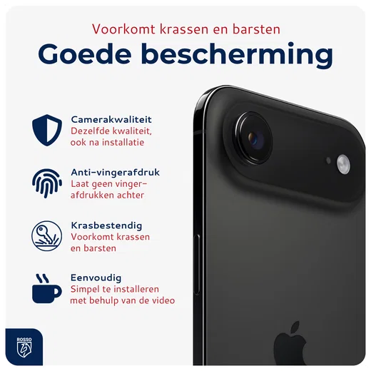 Rosso Apple iPhone Air Camera Lens Protector Zwart afbeelding 2