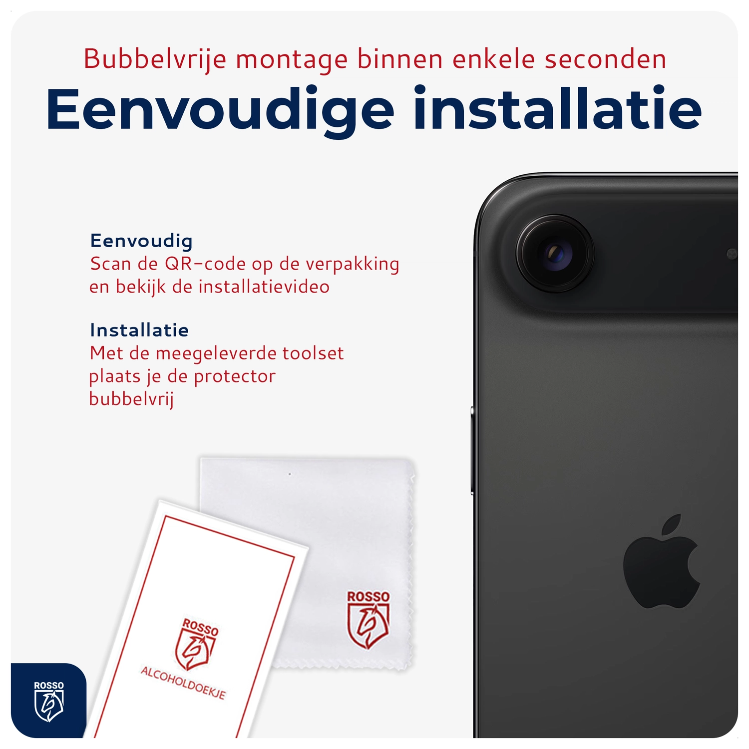 Rosso Apple iPhone Air Camera Lens Protector Zwart afbeelding 4