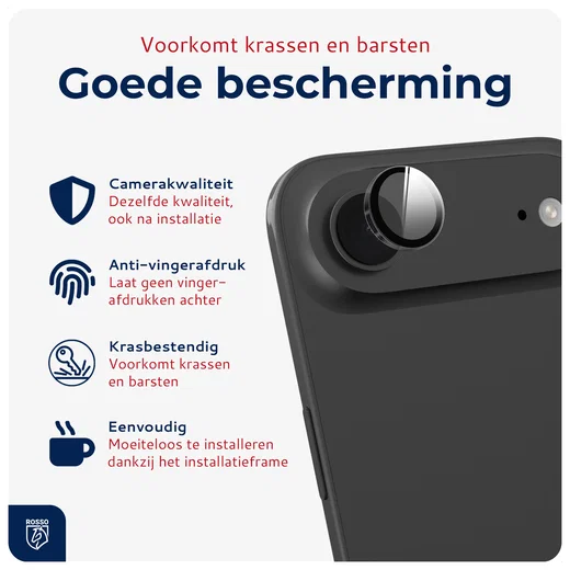 Rosso Apple iPhone Air Camera Frame Protector Transparant afbeelding 2