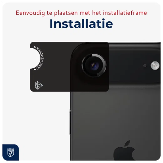 Rosso Apple iPhone Air Camera Frame Protector Zwart afbeelding 3