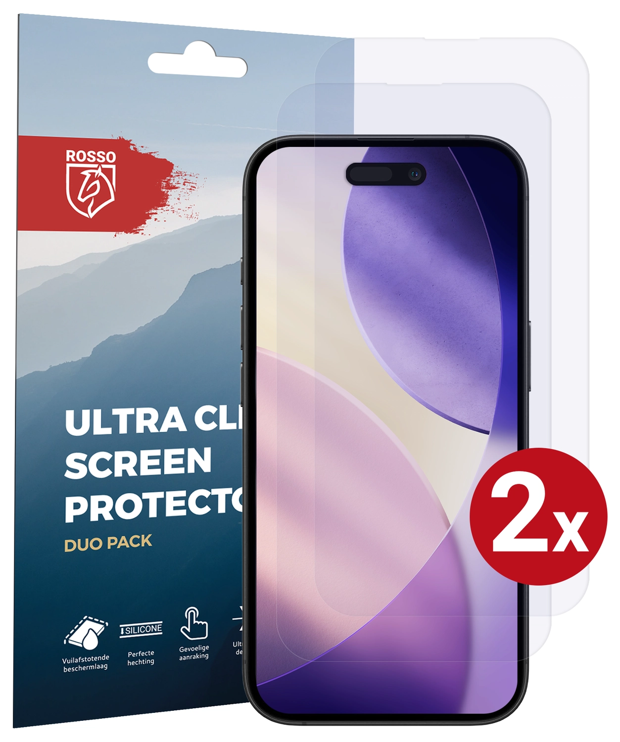 Rosso Apple iPhone 17 Pro Max Screen Protector Case Friendly Folie Duo Pack afbeelding 1