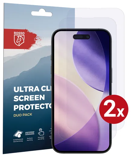 Rosso Apple iPhone 17 Pro Max Screen Protector Case Friendly Folie Duo Pack afbeelding 1