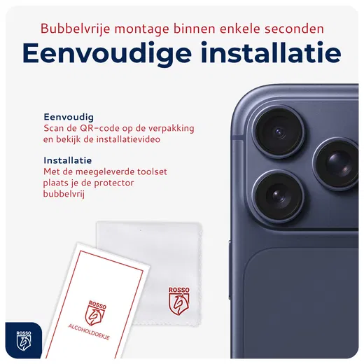 Rosso Apple iPhone 17 Pro Max Camera Lens Protector Zwart afbeelding 4