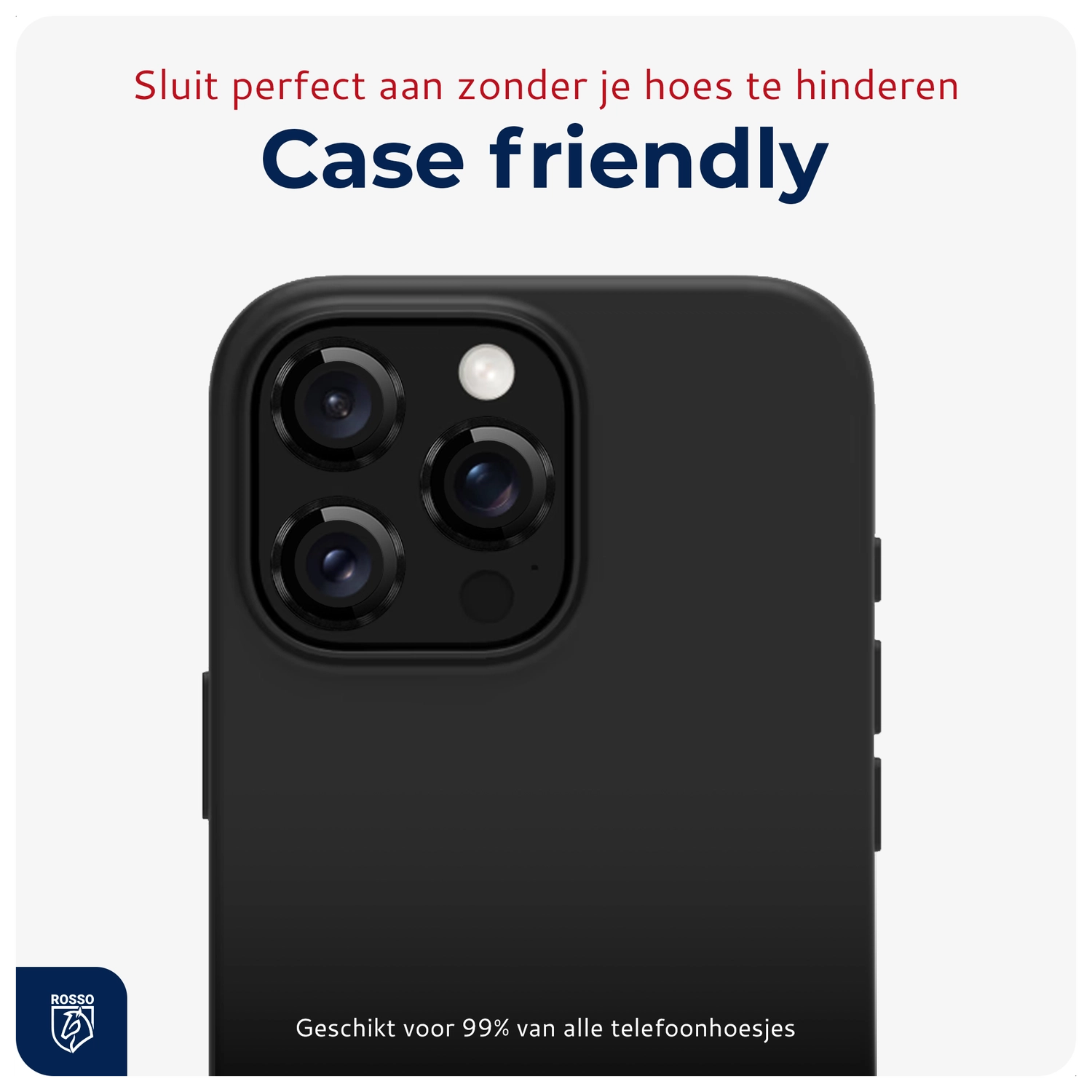 Rosso Apple iPhone 16 Pro / 16 Pro Max Camera Frame Protector Zwart afbeelding 5