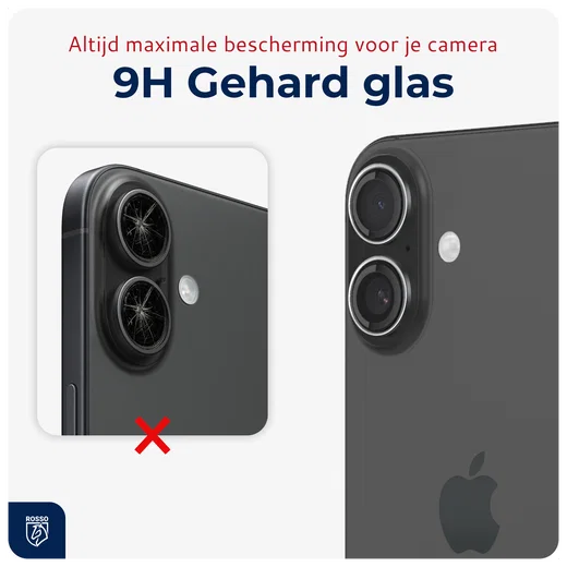 Rosso Apple iPhone 16 / 16 Plus Camera Frame Protector Transparant afbeelding 4