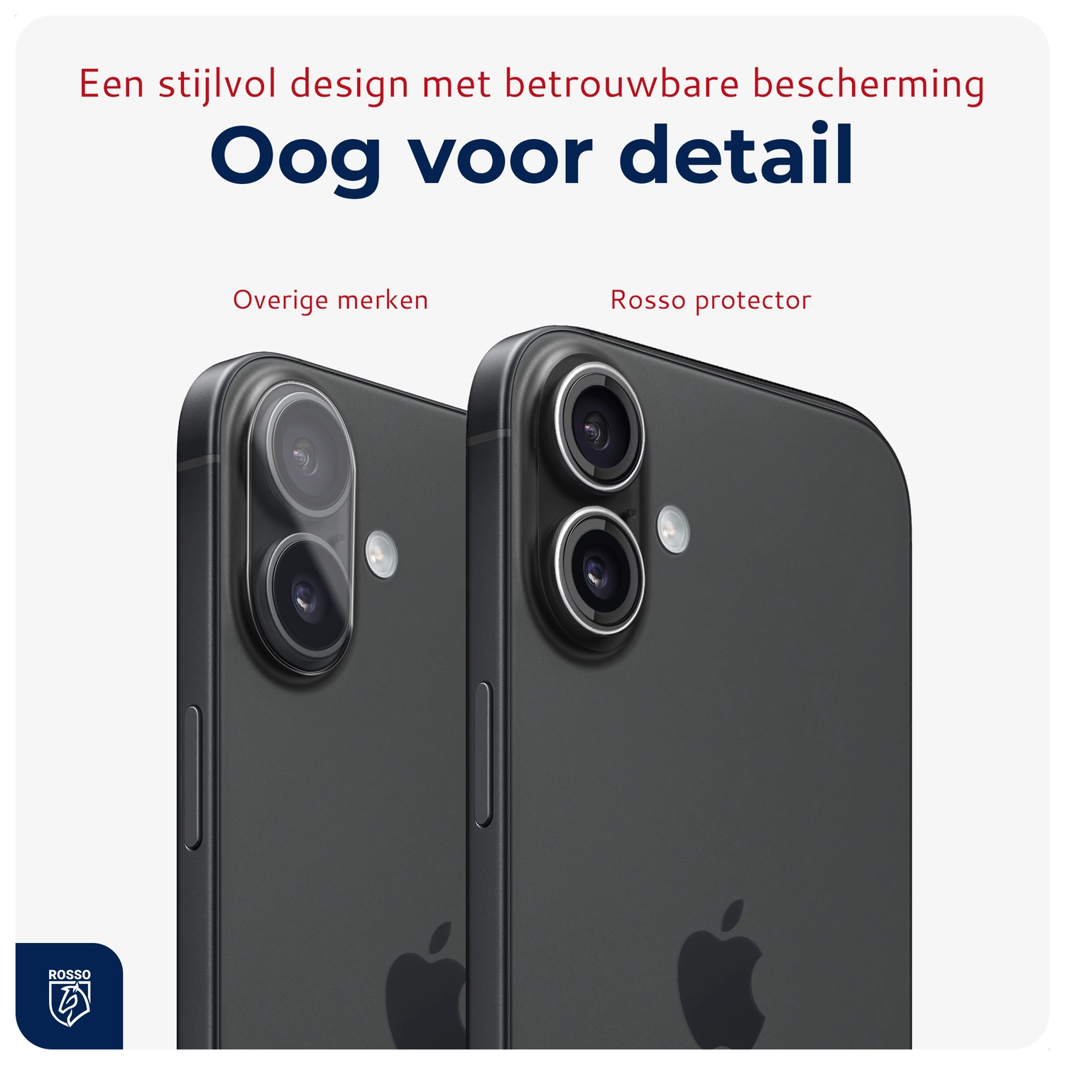 Rosso Apple iPhone 16 / 16 Plus Camera Frame Protector Transparant afbeelding 6