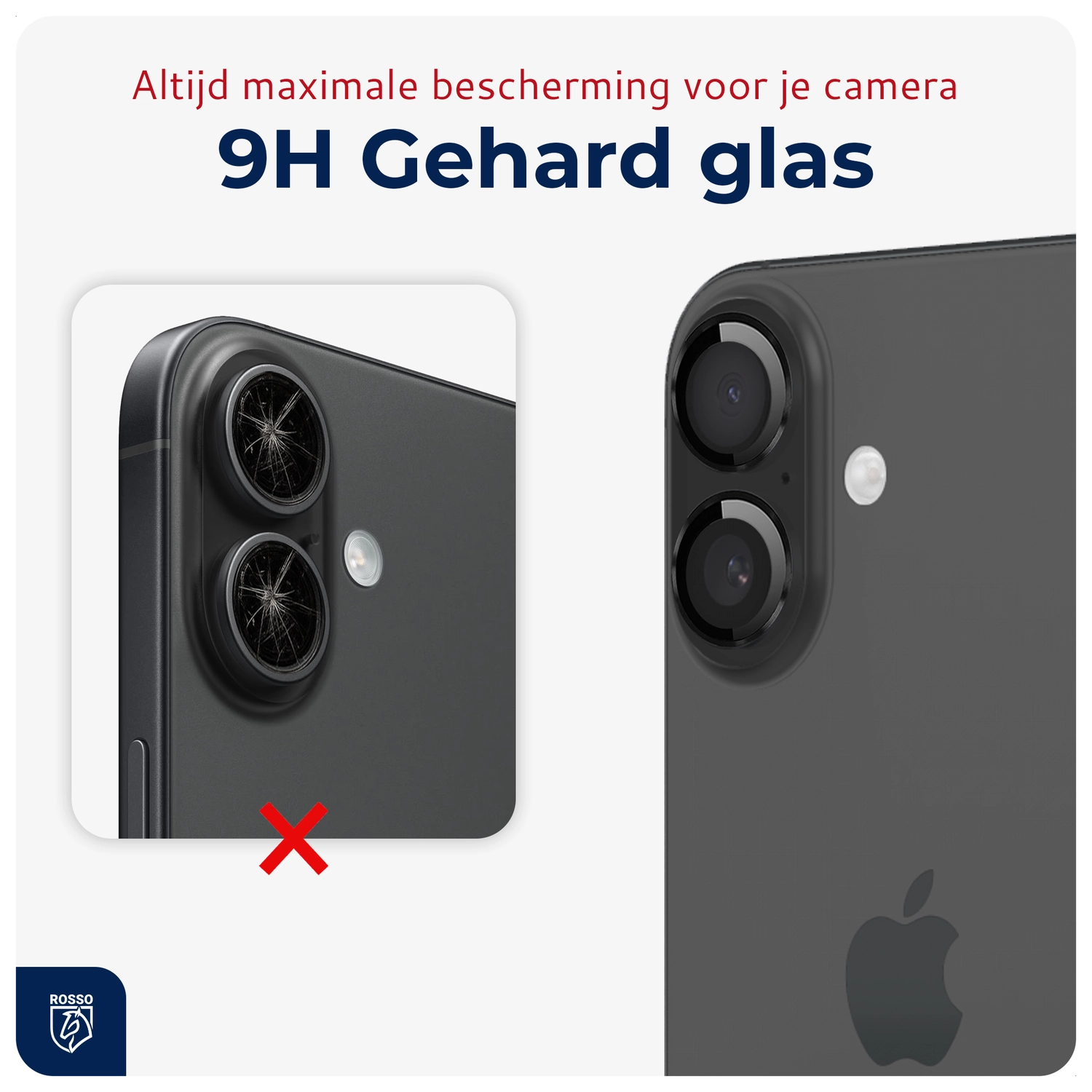Rosso Apple iPhone 16 / 16 Plus Camera Frame Protector Zwart afbeelding 4