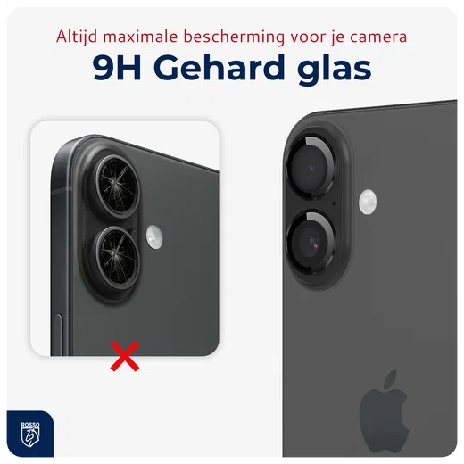 Rosso Apple iPhone 16 / 16 Plus Camera Frame Protector Zwart afbeelding 4