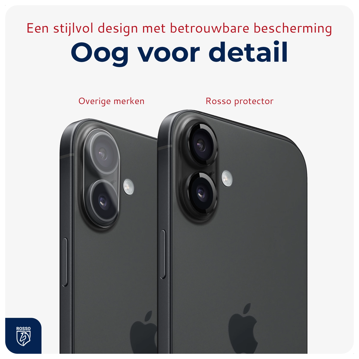 Rosso Apple iPhone 16 / 16 Plus Camera Frame Protector Zwart afbeelding 7