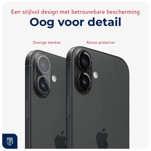 Rosso Apple iPhone 16 / 16 Plus Camera Frame Protector Zwart afbeelding 7