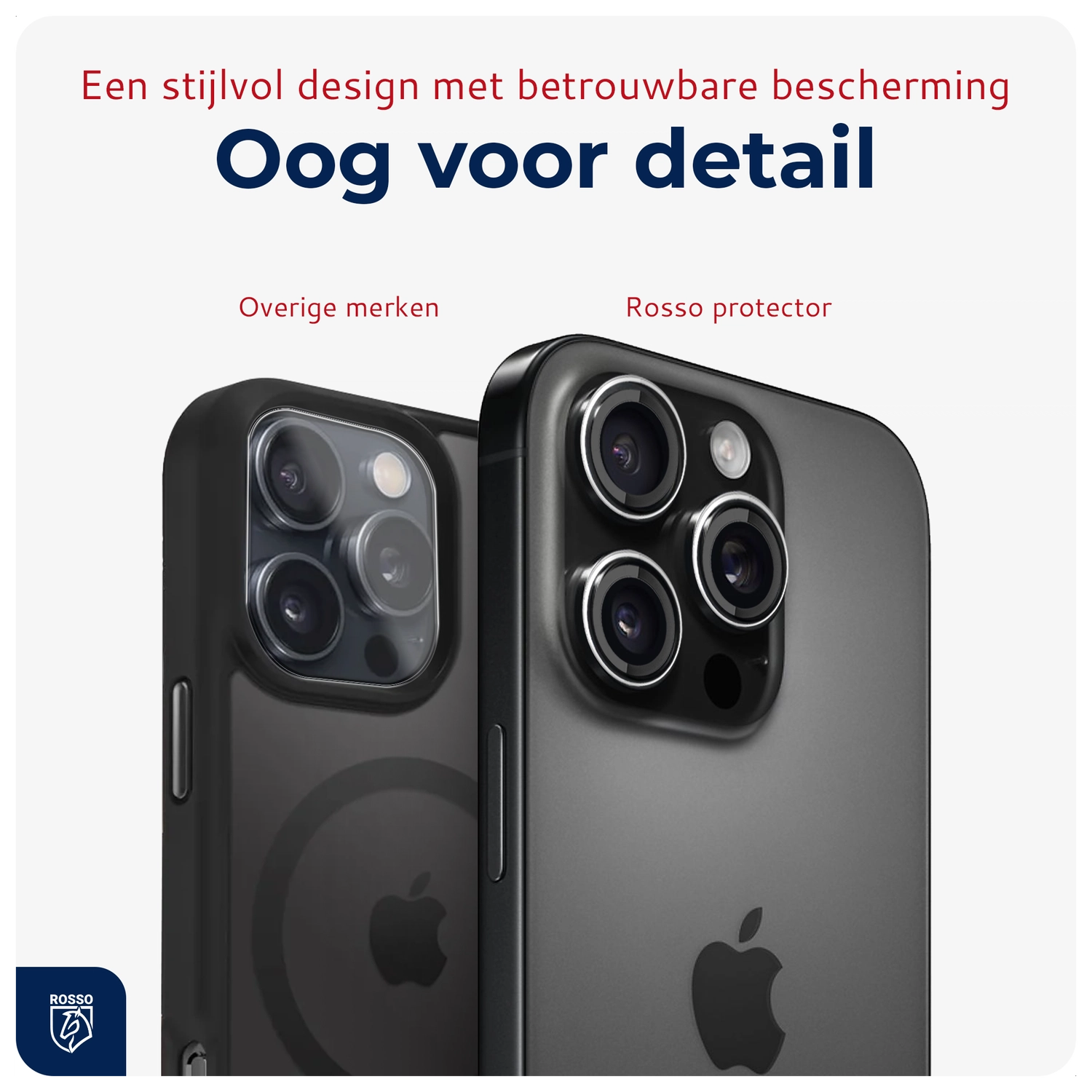 Rosso Apple iPhone 15 Pro / 15 Pro Max Camera Frame Protector Transparant afbeelding 6