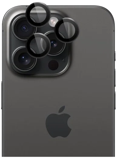 Rosso Apple iPhone 15 Pro / 15 Pro Max Camera Frame Protector Zwart afbeelding 9