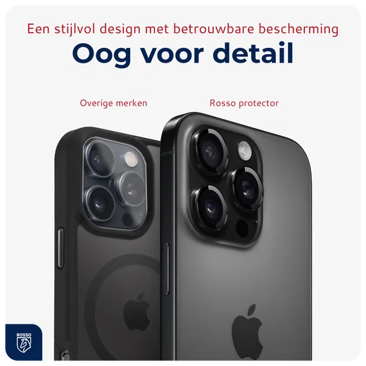 Rosso Apple iPhone 15 Pro / 15 Pro Max Camera Frame Protector Zwart afbeelding 7