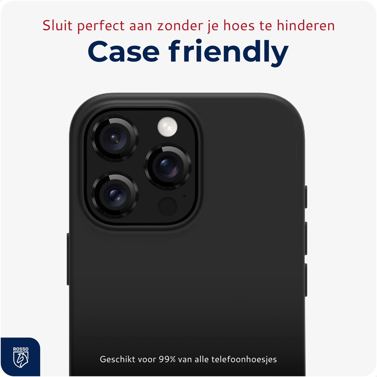 Rosso Apple iPhone 14 Pro / 14 Pro Max Camera Frame Protector Zwart afbeelding 6