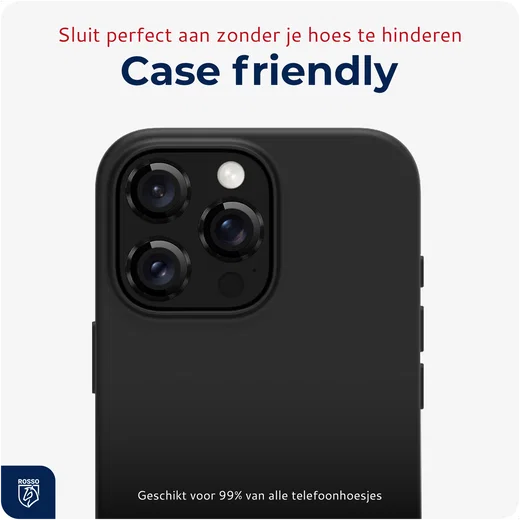 Rosso Apple iPhone 14 Pro / 14 Pro Max Camera Frame Protector Zwart afbeelding 6