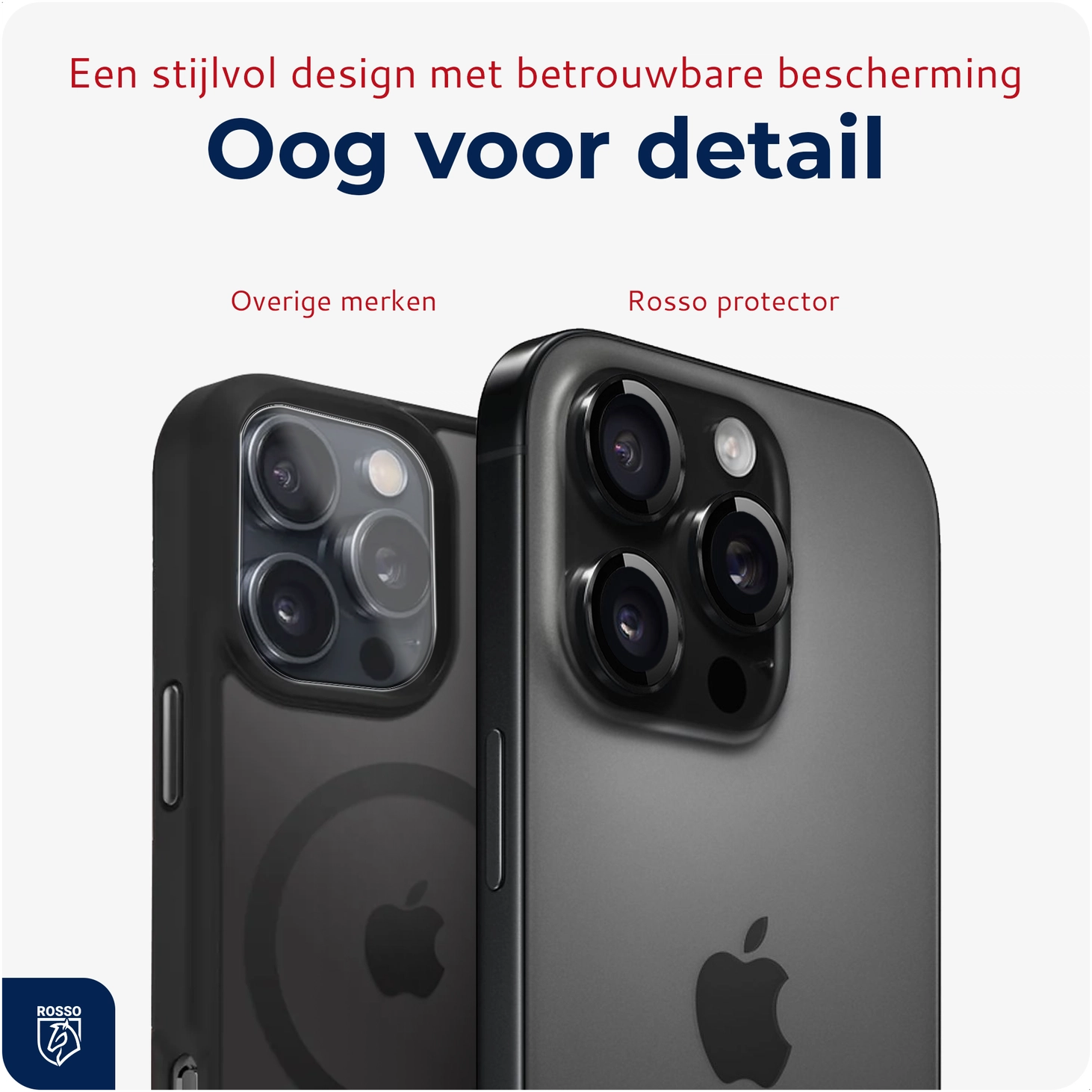 Rosso Apple iPhone 14 Pro / 14 Pro Max Camera Frame Protector Zwart afbeelding 7