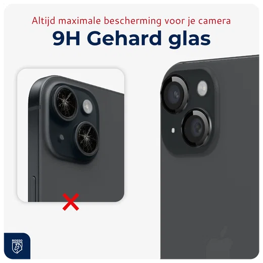 Rosso Apple iPhone 14 / 14 Plus Camera Frame Protector Zwart afbeelding 4