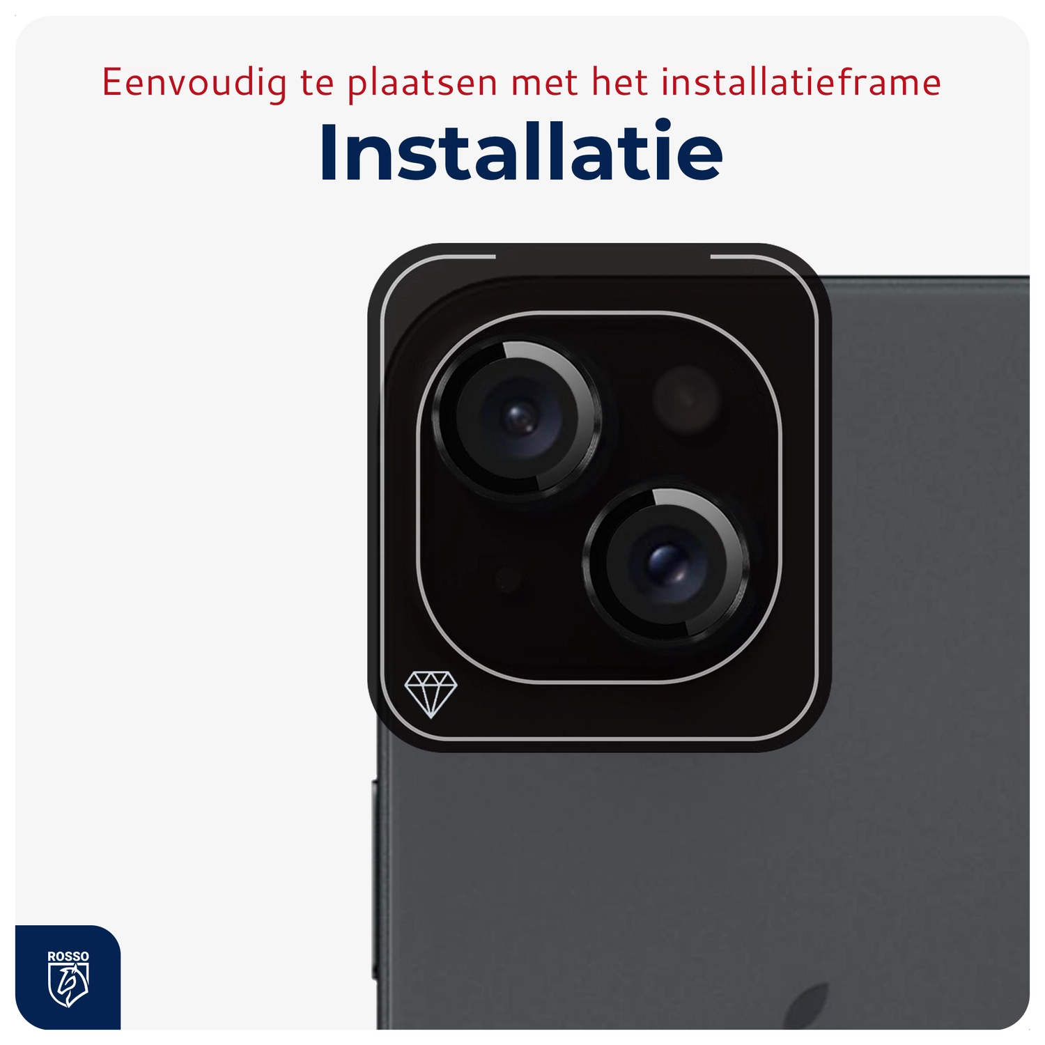 Rosso Apple iPhone 14 / 14 Plus Camera Frame Protector Zwart afbeelding 5