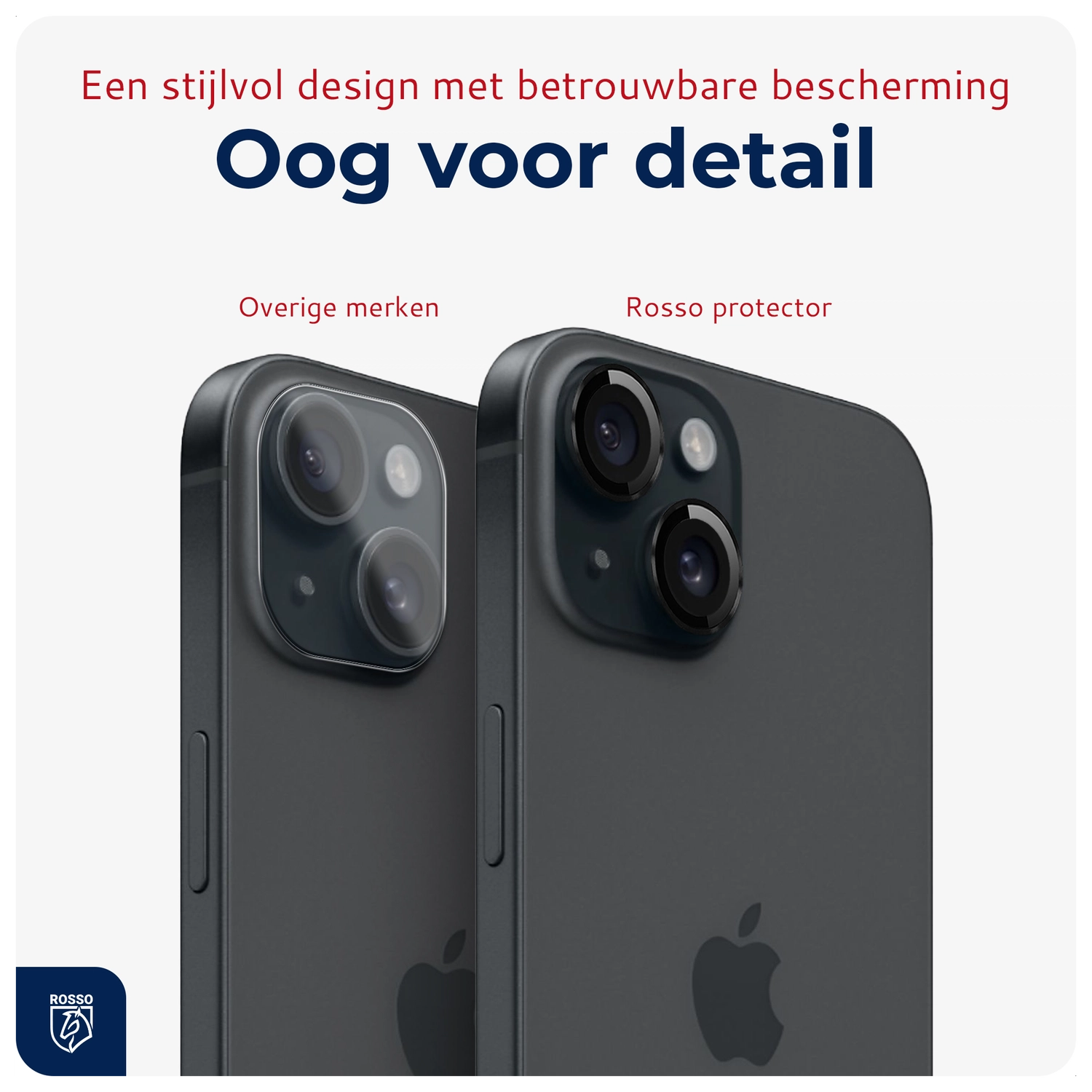 Rosso Apple iPhone 14 / 14 Plus Camera Frame Protector Zwart afbeelding 7