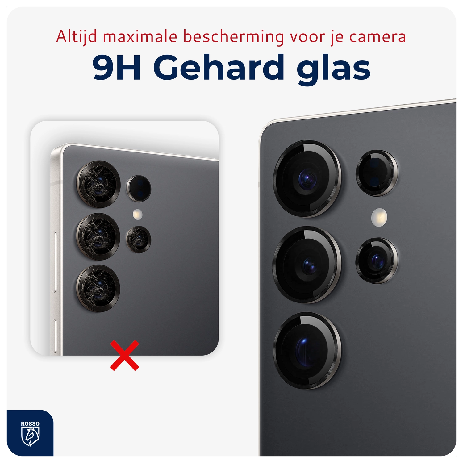 Rosso Samsung Galaxy S25 Ultra Camera Frame Protector Zwart afbeelding 4