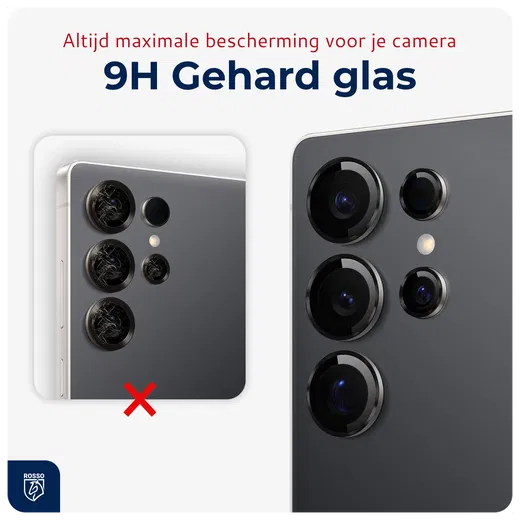 Rosso Samsung Galaxy S25 Ultra Camera Frame Protector Zwart afbeelding 4