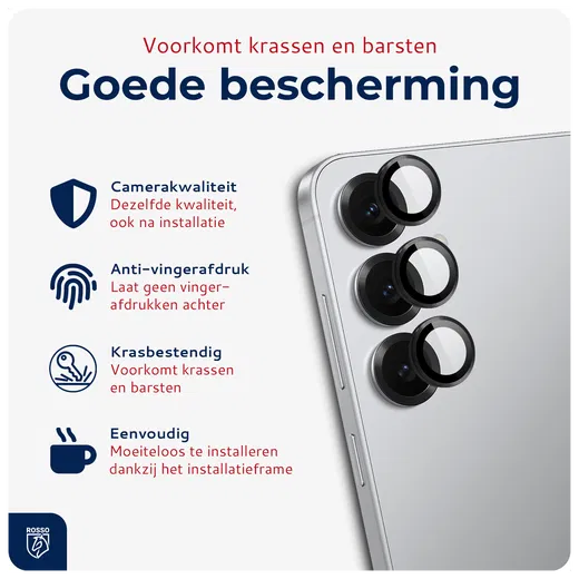 Rosso Samsung Galaxy S25 Camera Frame Protector Zwart afbeelding 2