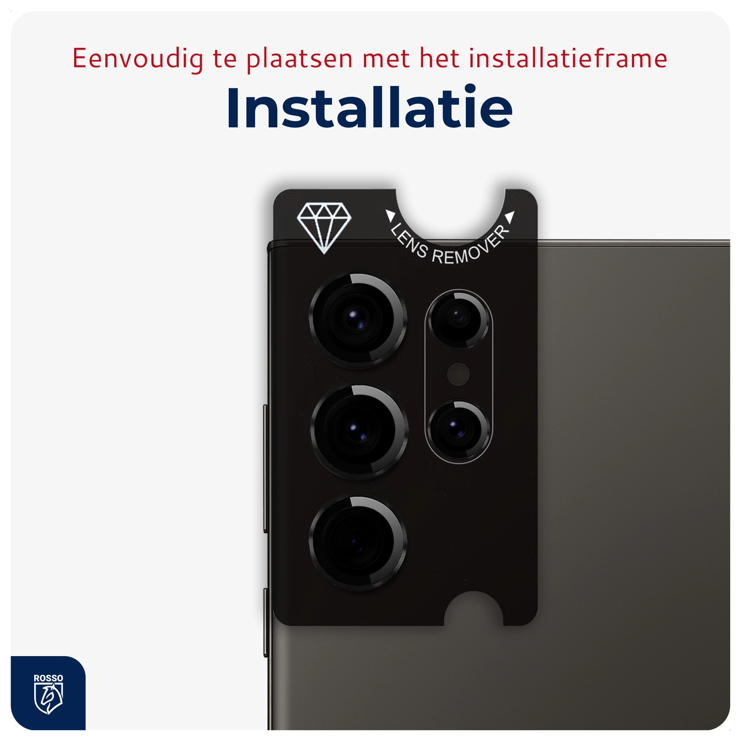 Rosso Samsung Galaxy S24 Ultra Camera Frame Protector Zwart afbeelding 5