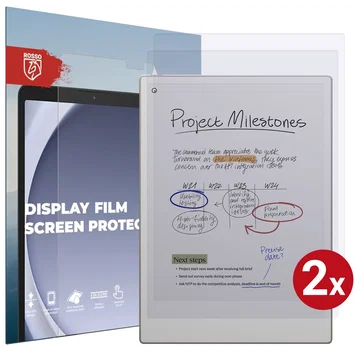Rosso ReMarkable Paper Pro Screen Protector Ultra Clear Folie Duo Pack