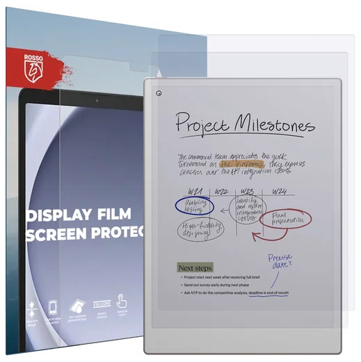 Rosso ReMarkable Paper Pro Screen Protector Ultra Clear Folie Duo Pack afbeelding 6