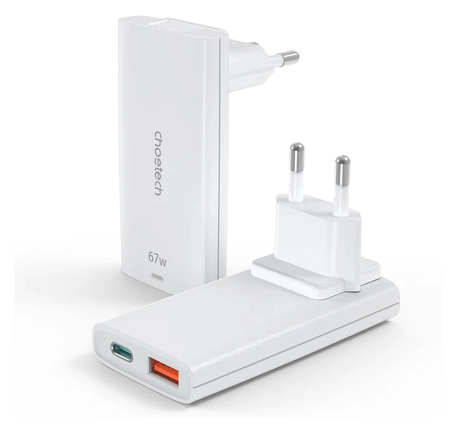Choetech Power Delivery Oplader USB-C / USB Fast Charge 67W Wit afbeelding 1
