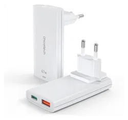 Choetech Power Delivery Oplader USB-C / USB Fast Charge 67W Wit afbeelding