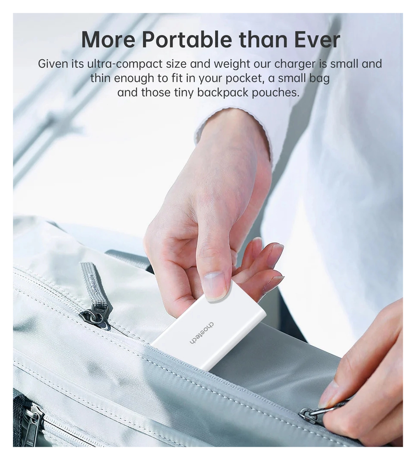 Choetech Power Delivery Oplader USB-C / USB Fast Charge 67W Wit afbeelding 4