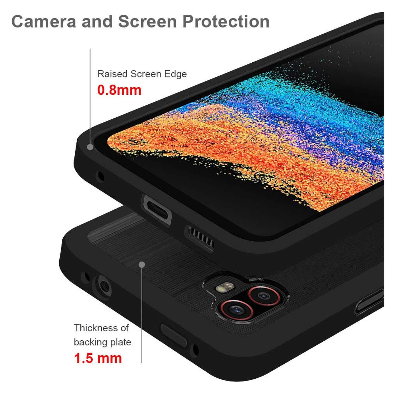 Armor X BX-Series Samsung Galaxy Xcover 7 Pro Robuust Hoesje Zwart afbeelding 2