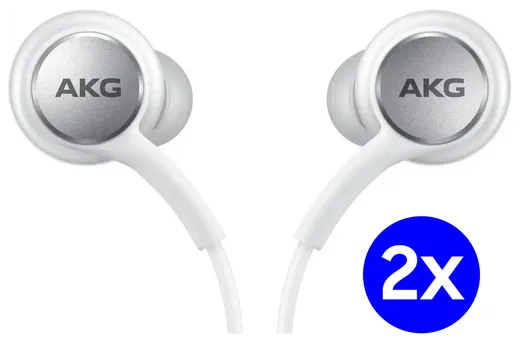 Duo Pack Originele Samsung AKG Headset Oordopjes met USB-C Plug Wit afbeelding 1