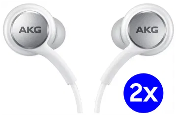 Duo Pack Originele Samsung AKG Headset Oordopjes met USB-C Plug Wit