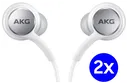 Duo Pack Originele Samsung AKG Headset Oordopjes met USB-C Plug Wit