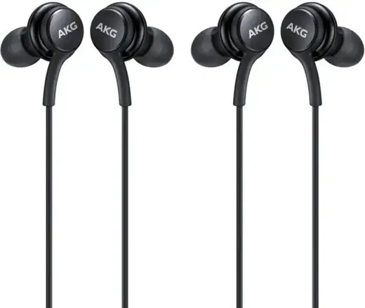 Duo Pack Originele Samsung AKG Headset Oordopjes met USB-C Plug Zwart afbeelding 2