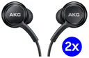 Duo Pack Originele Samsung AKG Headset Oordopjes met USB-C Plug Zwart