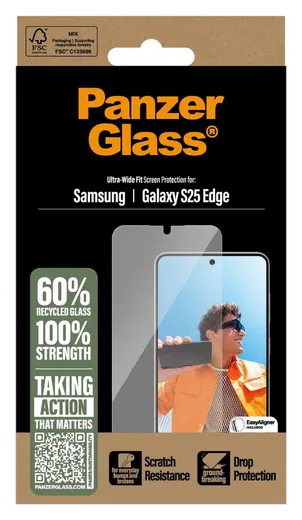 PanzerGlass Ultra-Wide Samsung Galaxy S25 Edge Screen Protector afbeelding 4