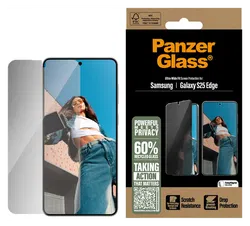 PanzerGlass Ultra-Wide Samsung Galaxy S25 Edge Privacy Glass EasyAligner afbeelding