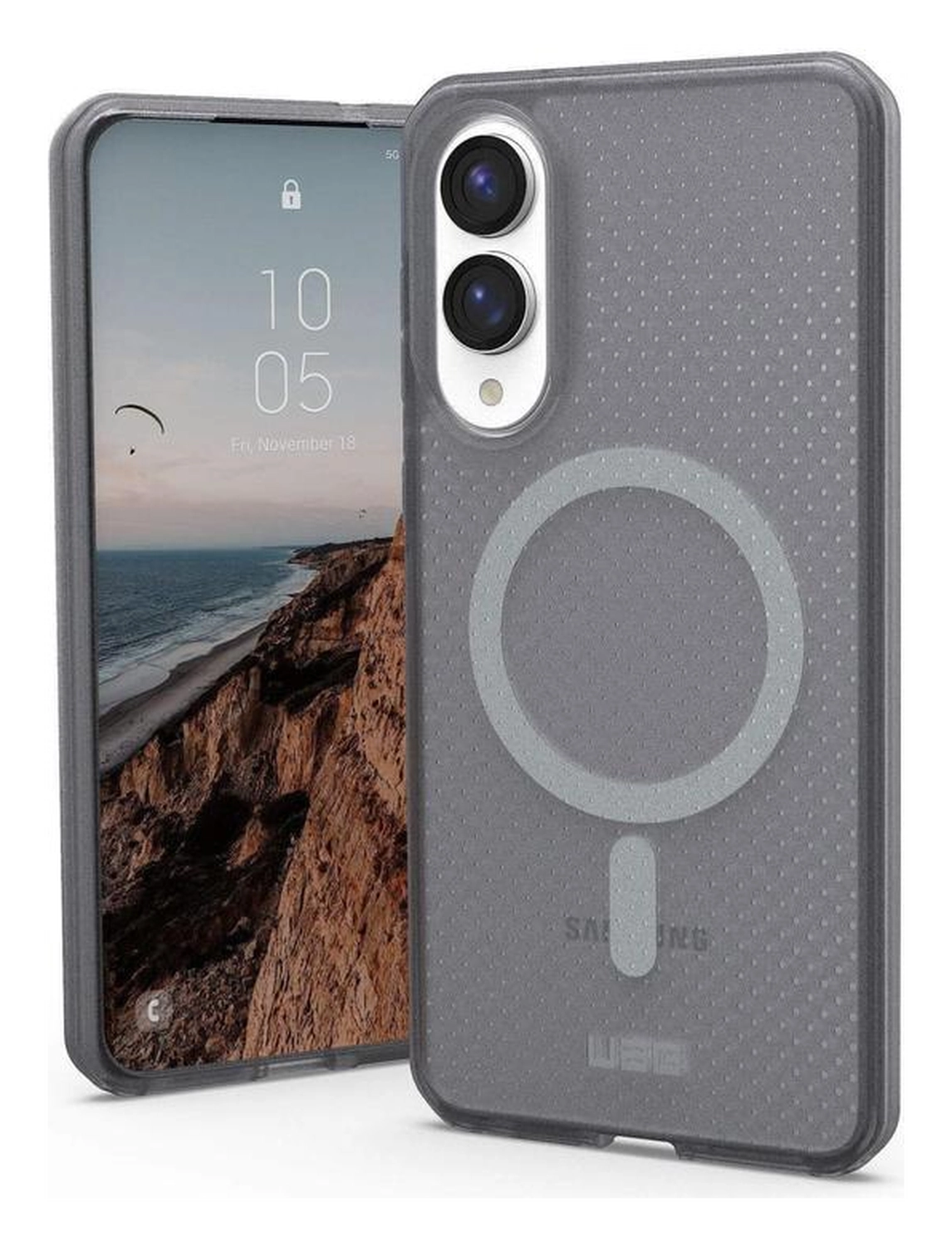 UAG Dot Qi2 Samsung Galaxy S25 Edge Hoesje MagSafe Back Cover Ash afbeelding 1