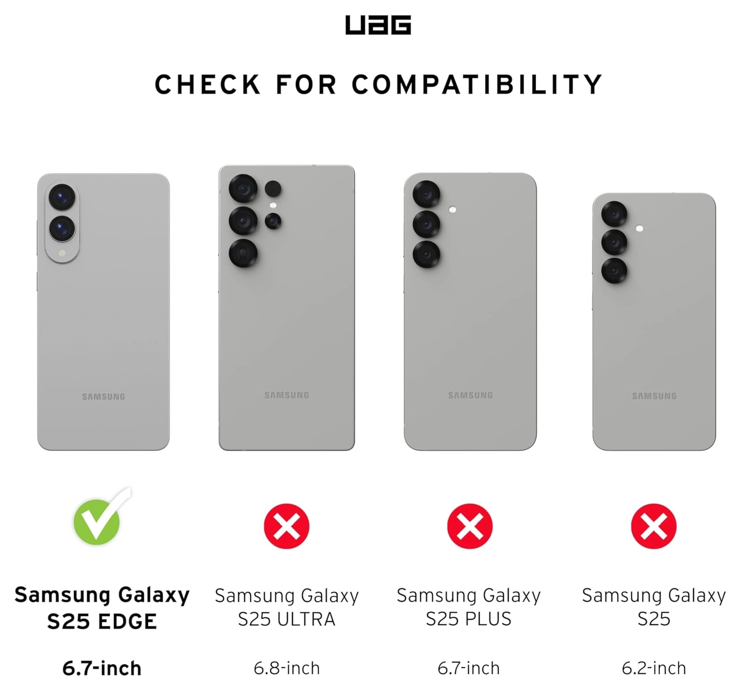 UAG Dot Qi2 Samsung Galaxy S25 Edge Hoesje MagSafe Back Cover Ash afbeelding 3