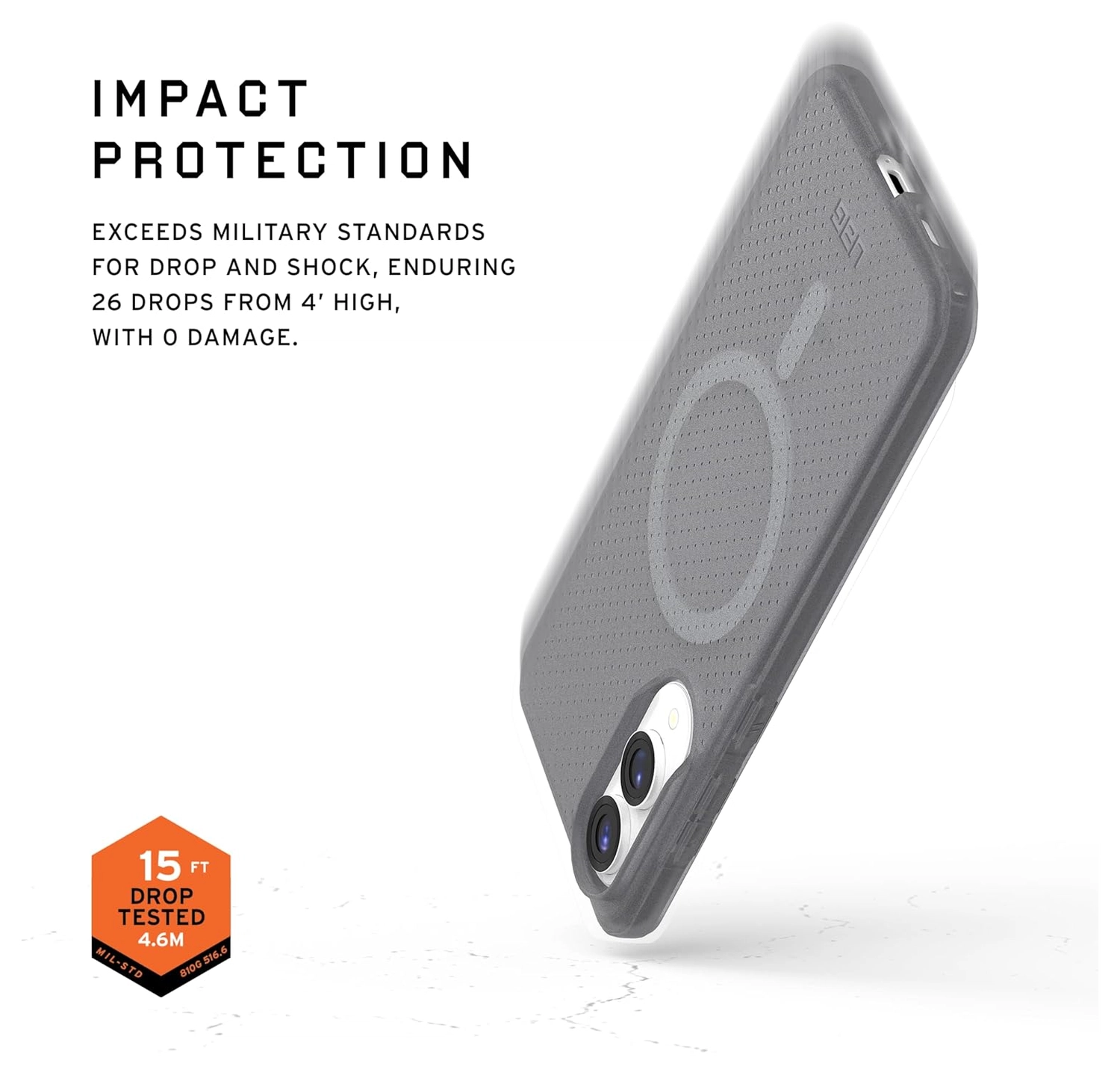 UAG Dot Qi2 Samsung Galaxy S25 Edge Hoesje MagSafe Back Cover Ash afbeelding 4