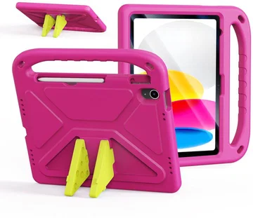 Dux Ducis PUFF iPad 11 (2025) / 10.9 (2022) Kinder Tablethoes met Handvat Roze