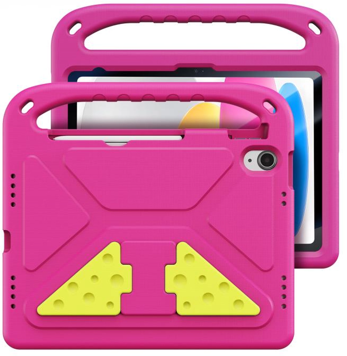 Dux Ducis PUFF iPad 11 (2025) / 10.9 (2022) Kinder Tablethoes met Handvat Roze afbeelding 2