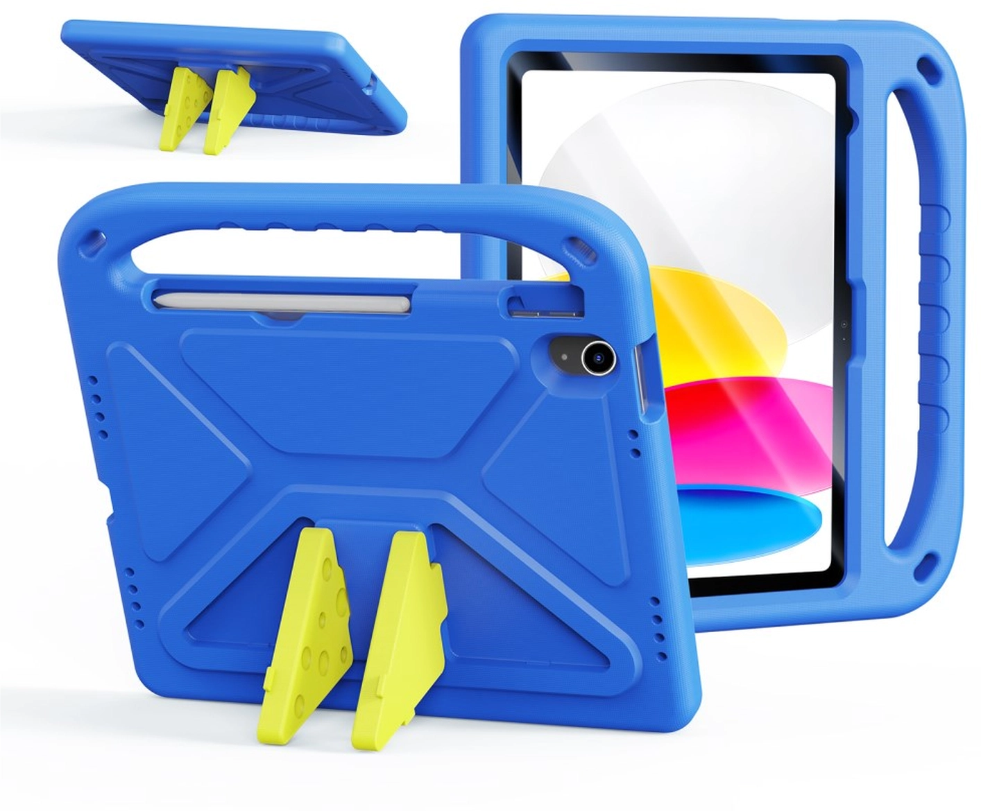 Dux Ducis PUFF iPad 11 (2025) / 10.9 (2022) Kinder Tablethoes met Handvat Blauw afbeelding 1